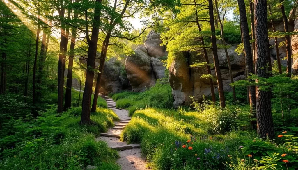 Hiking trails on Flowerpot Island