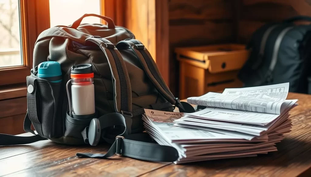 hiking gear and permits