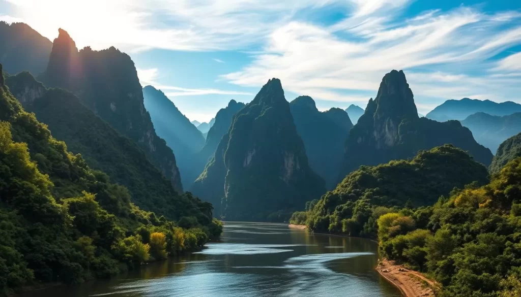 karst mountains and limestone peaks