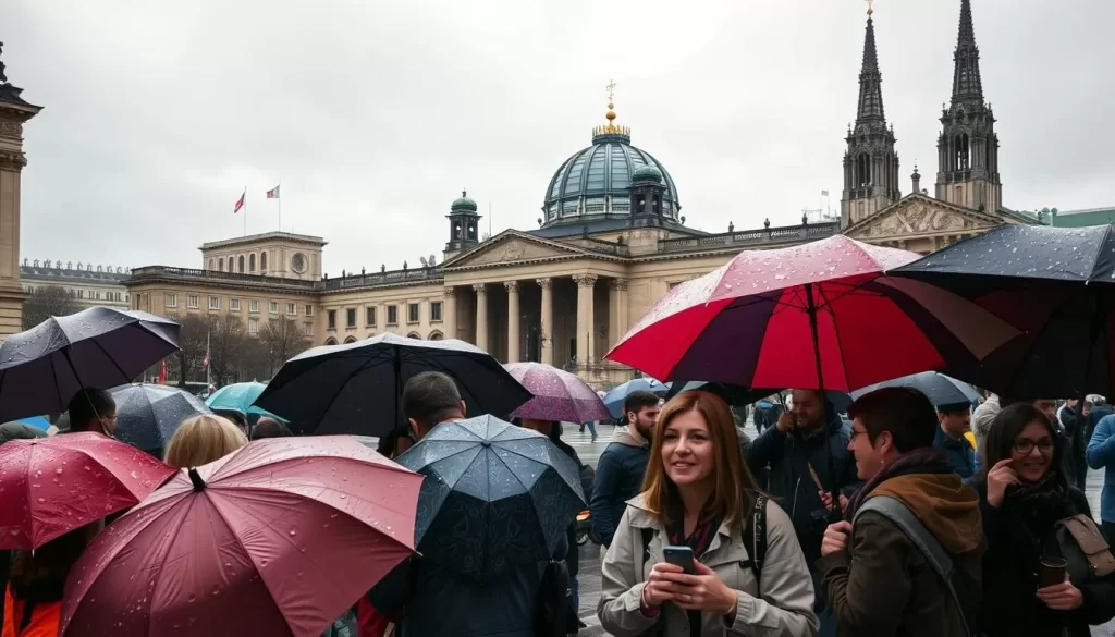 rain and culture in Berlin