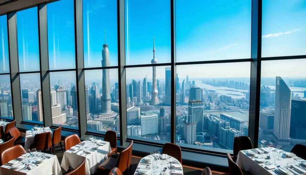 skyscraper restaurant view