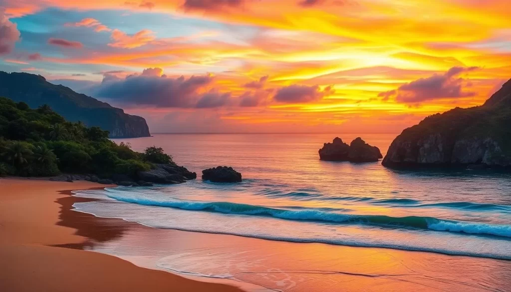 sunset scenic view