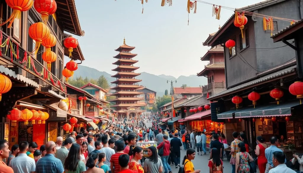 village festival atmosphere