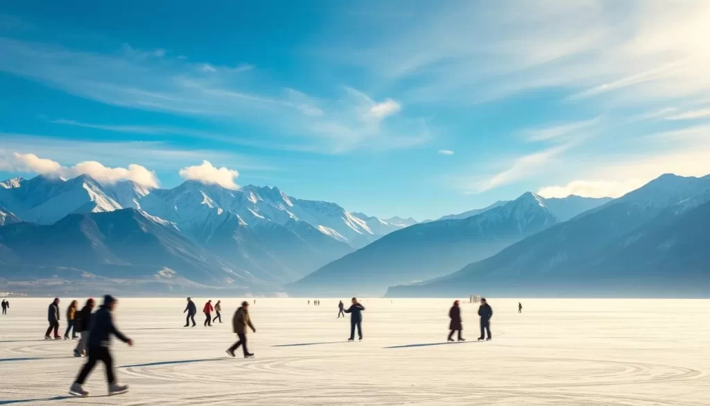winter landscape and activities