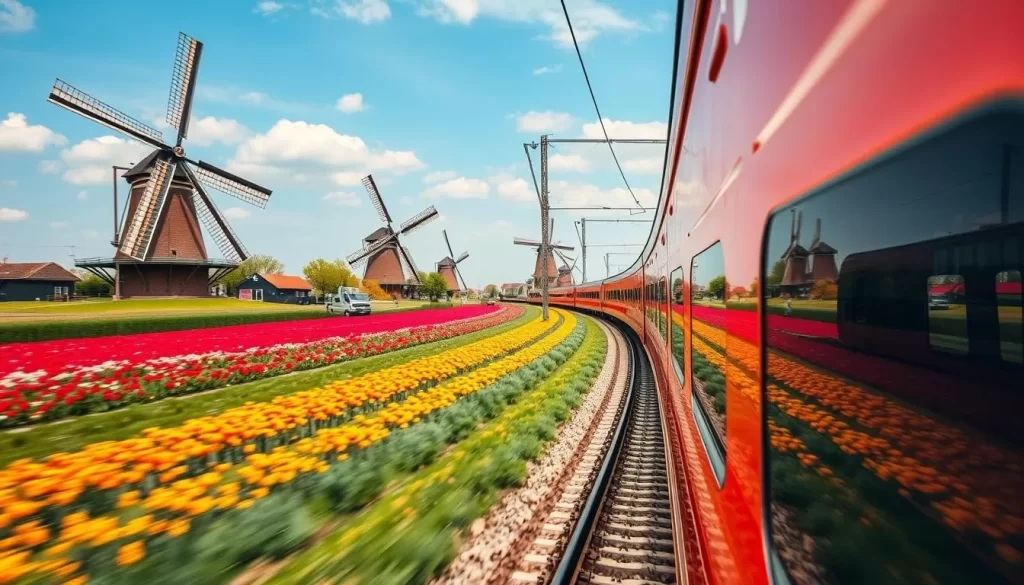 Amsterdam to Delft train image