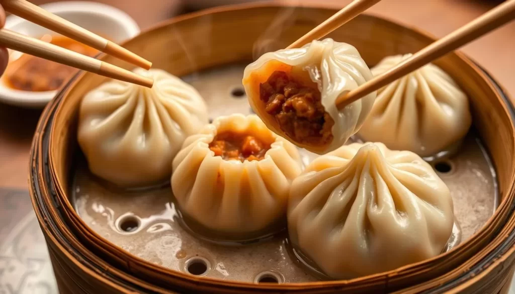 An image of Nan Xiang Xiao Long Bao's signature soup dumplings