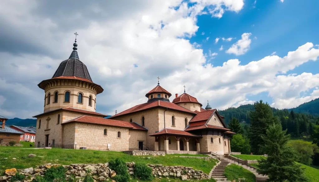 An image of Sopoćani Monastery near Novi Pazar, Serbia