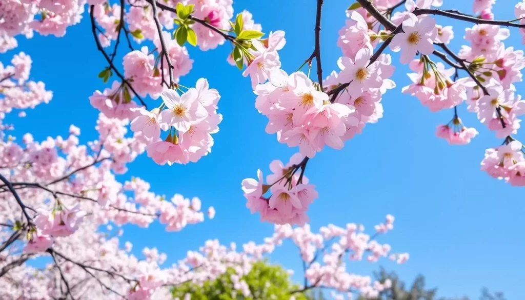 An image of cherry blossoms in full bloom at Asanishi Park.