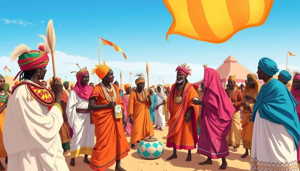 An image of the Cure Salée Festival in Niger, showcasing nomadic tribes gathering.