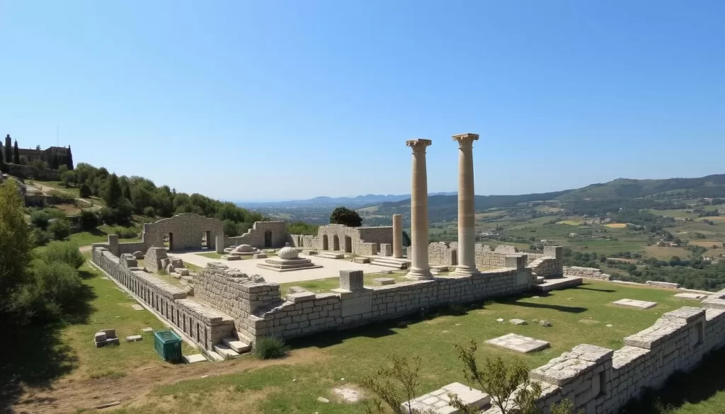 An image of the Justiniana Prima archaeological site, showcasing its ancient Byzantine ruins and historical significance.