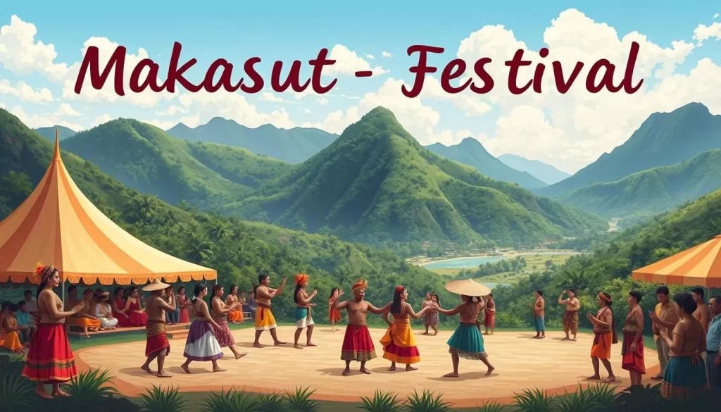 An image of the Makasutu Culture Festival, featuring traditional performances and activities set amidst the beautiful landscapes of Makasutu.