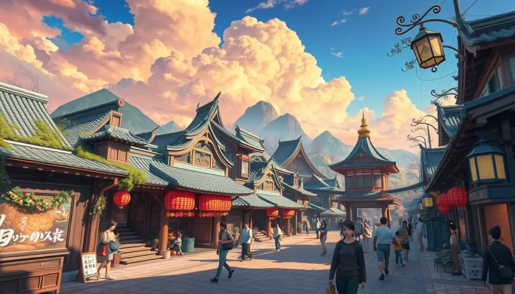 An image of the "Mononoke Bangaichi" area in Namjatown