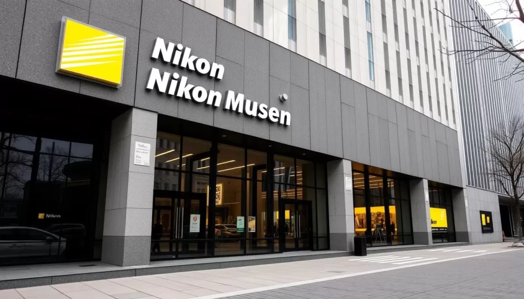 An image of the Nikon Museum's exterior or a notable exhibit.