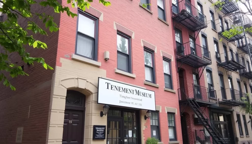 An image of the Tenement Museum's exterior, showcasing its historic tenement building.