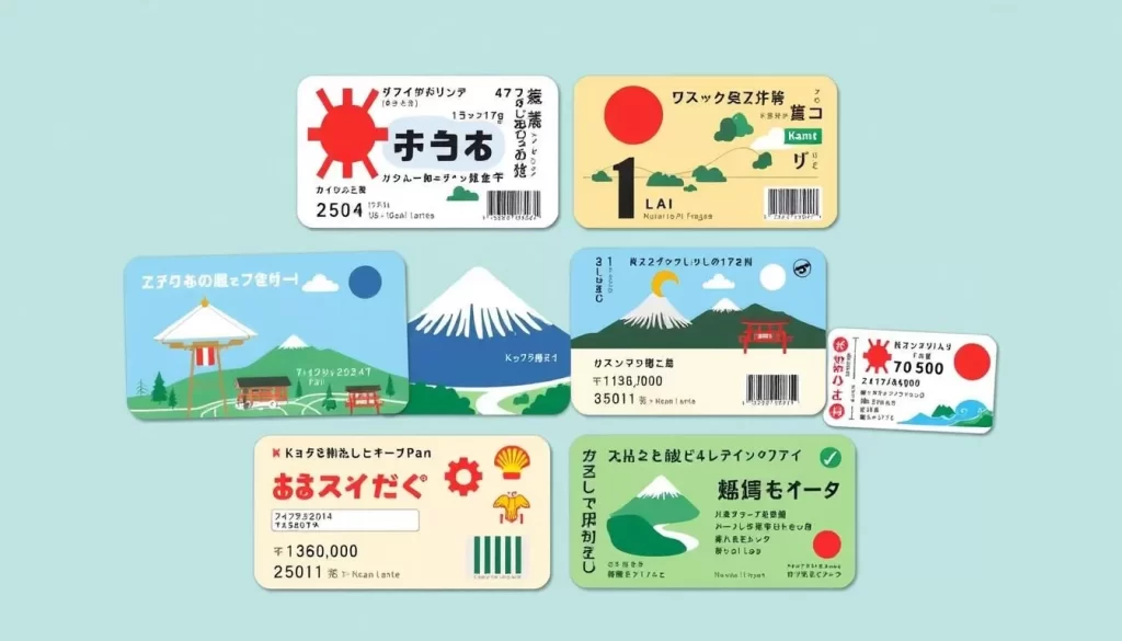 An image showing various travel passes available for the Kantō region