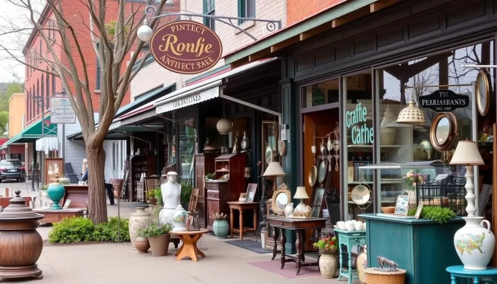 Antique shops along Cortez Street in Prescott, Arizona