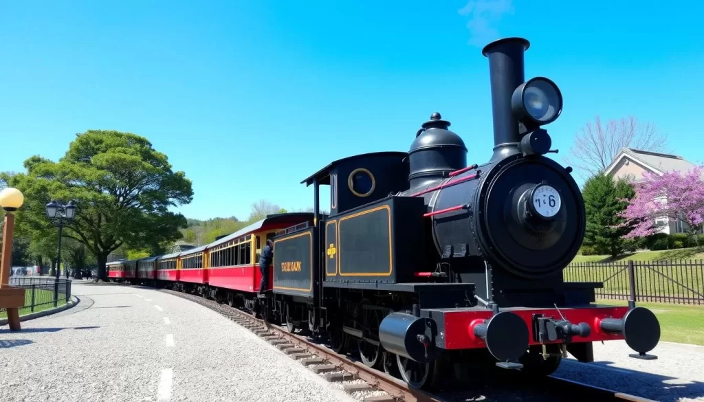 Discover the joy of Setagaya Park's mini steam train, a delight for kids.