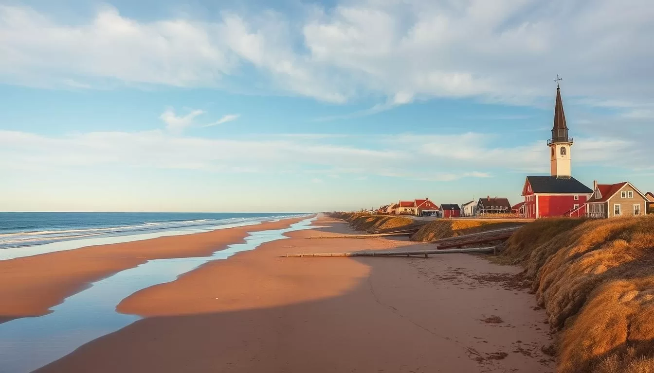 Discover the serene beaches and historic sites of Souris, Prince Edward Island, in this captivating image.