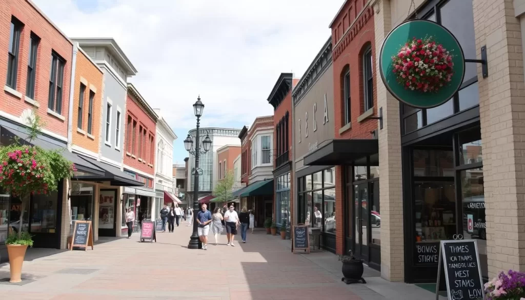 Downtown Swift Current shopping district with unique boutiques and local shops