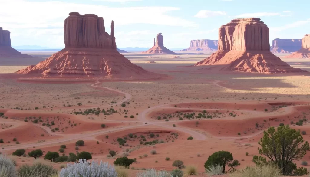 Explore the breathtaking scenery of Monument Valley with a self-guided tour on the Tribal Park Loop Drive.