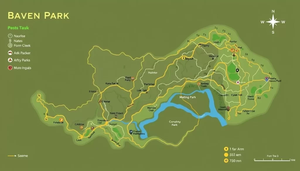 Explore the park's trail map