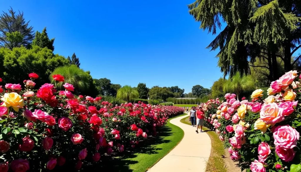 Exposition Park Rose Garden with over 16,000 rose bushes