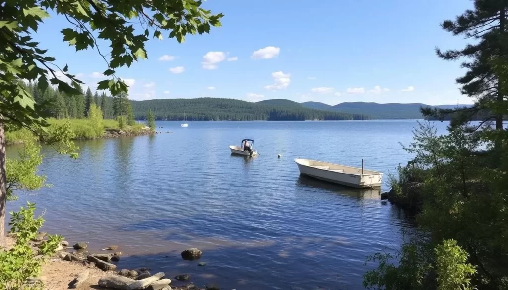 Find a serene cove to anchor down or explore the open waters of Douglas Lake with a boat rental.