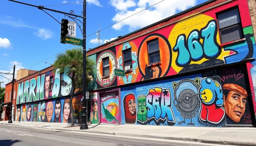 Generate an image of 16th Street murals