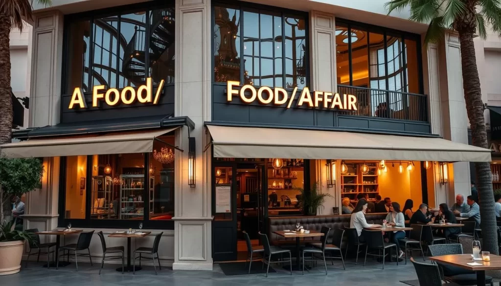 Generate an image of A Food Affair restaurant in Los Angeles