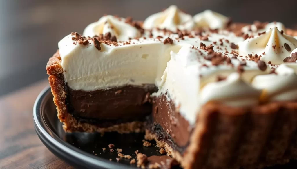 Generate an image of Bavette's chocolate cream pie