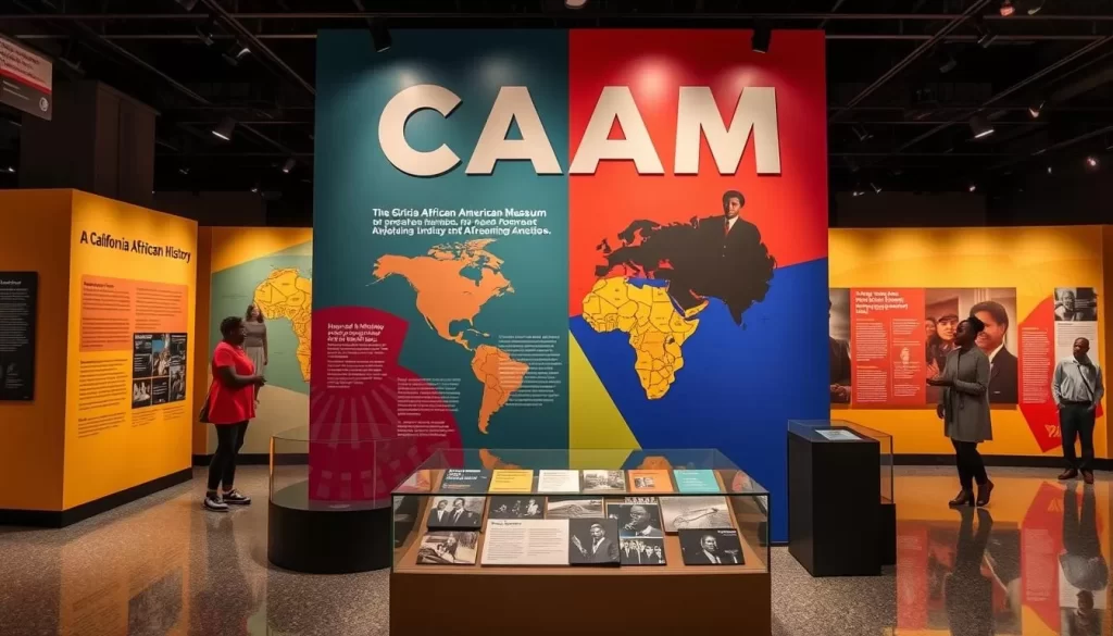 Generate an image of CAAM's exhibit showcasing African American history.