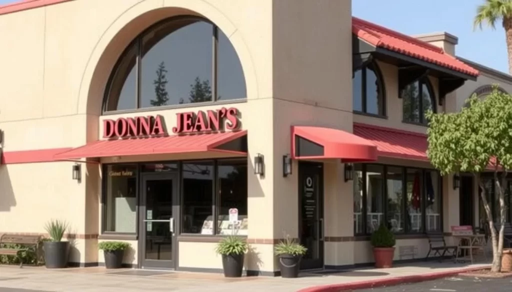 Generate an image of Donna Jean's exterior in Sherman Oaks, showcasing its welcoming ambiance.