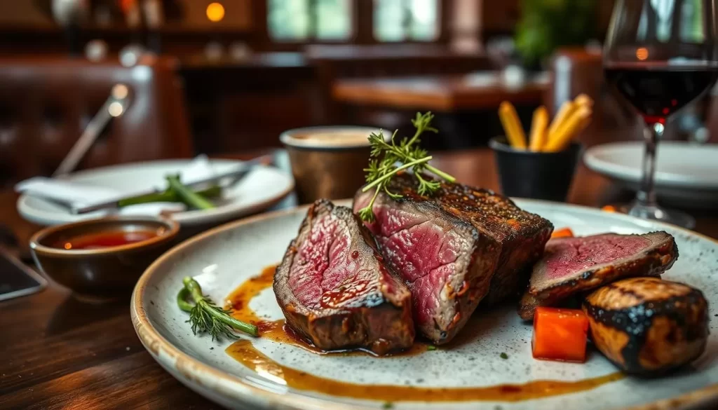 Generate an image of Hawksmoor London British beef