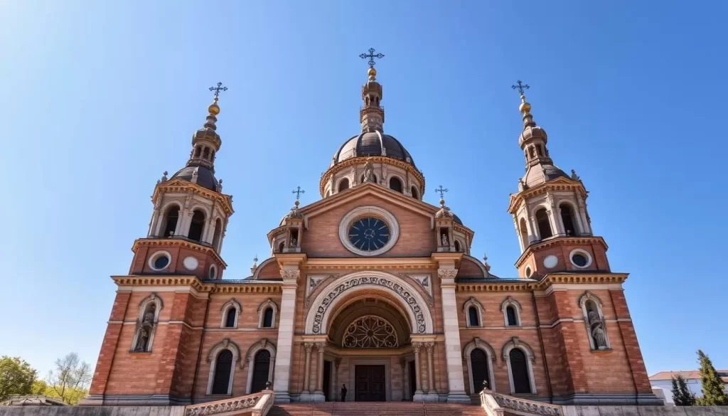 Generate an image of Holy Trinity Cathedral in Kraljevo, Serbia, showcasing its architectural beauty and historical significance.
