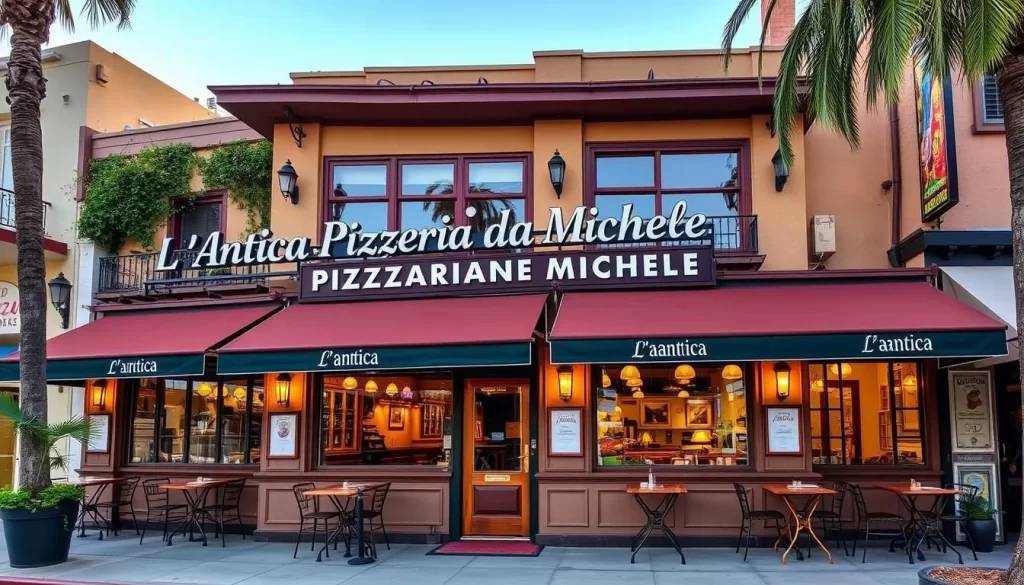 Generate an image of L'Antica Pizzeria da Michele's Hollywood location