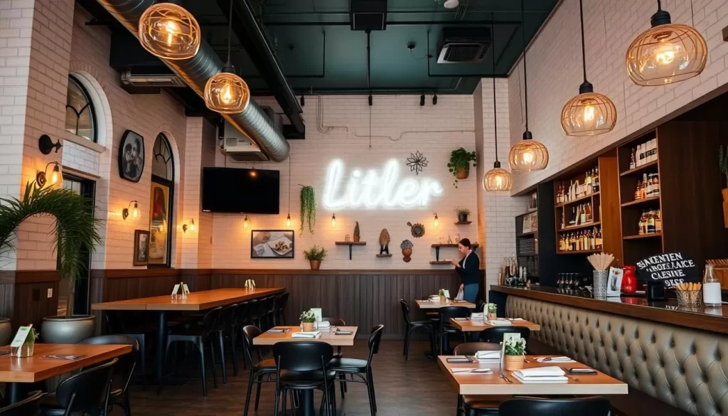 Generate an image of Little Sister DTLA's interior.