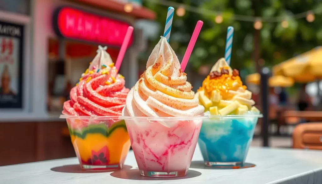 Generate an image of Mamatoko's creative shaved ice.