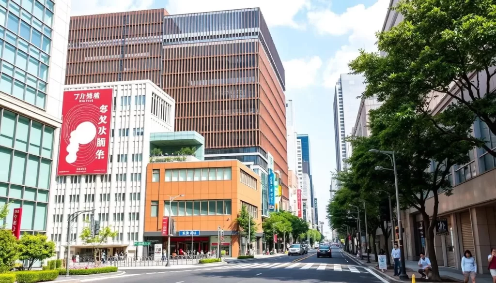 Generate an image of Omotesando Avenue with its contemporary architectural landmarks.