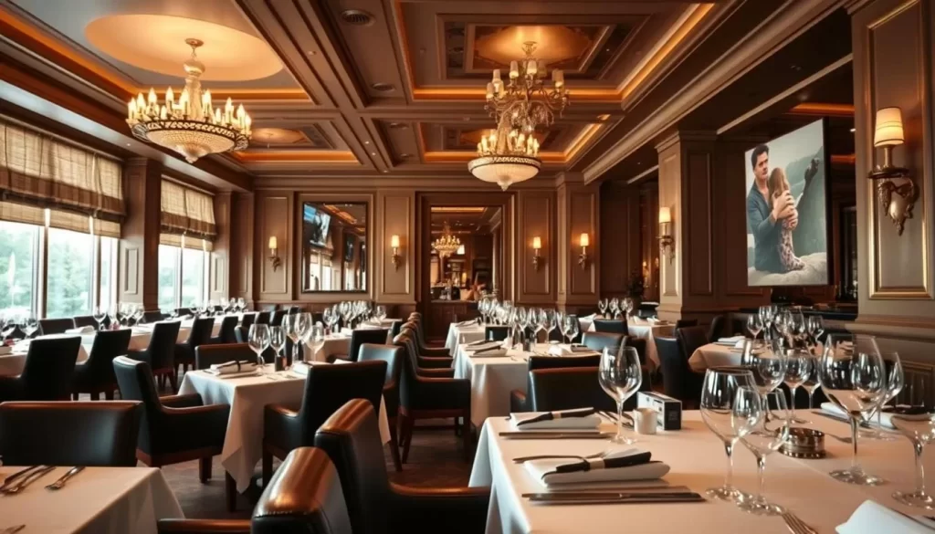 Generate an image of Restaurant Gordon Ramsay's elegant dining area.
