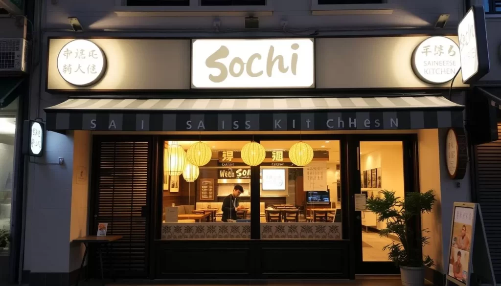 Generate an image of Sochi Saigonese Kitchen's exterior, showcasing its inviting facade.