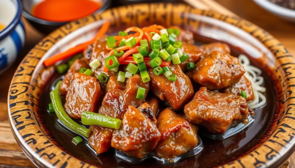 Generate an image of Soowon Galbi's kkotsal dish.