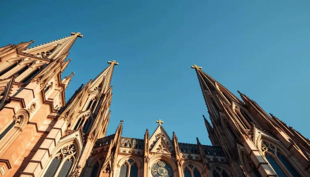 Generate an image of St. Martin's Cathedral's Gothic architecture.