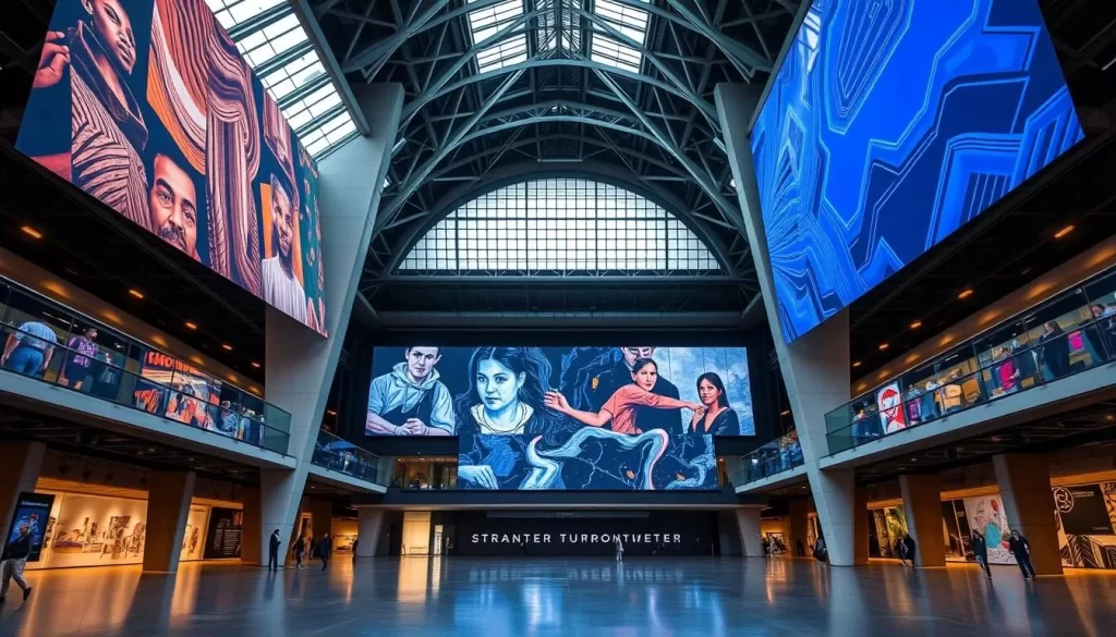 Generate an image of Tate Modern's Turbine Hall, showcasing its contemporary art installations.