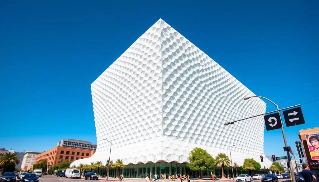 Generate an image of The Broad museum exterior