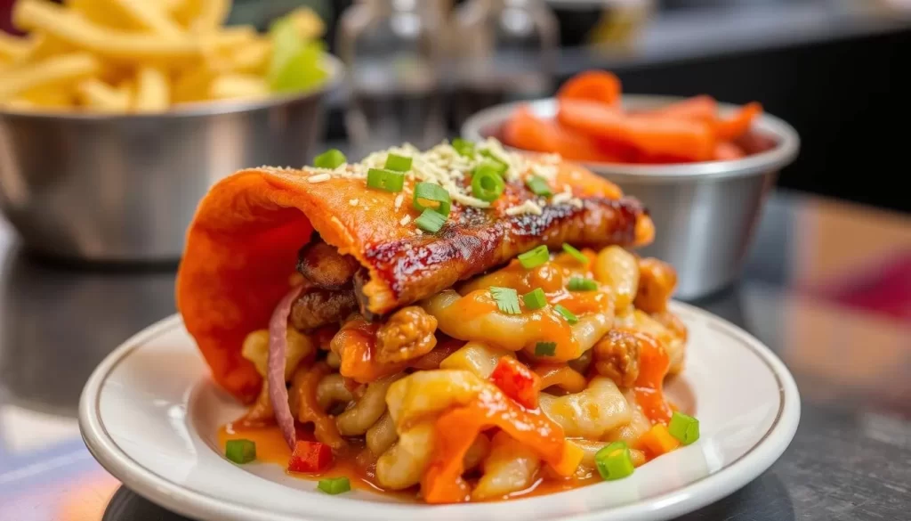 Generate an image of a classic dish served at Roll N Roaster in Sheepshead Bay.