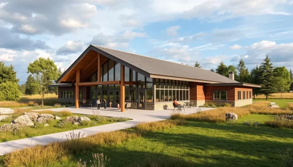 Generate an image of the Alf Hole Goose Sanctuary Visitor Center