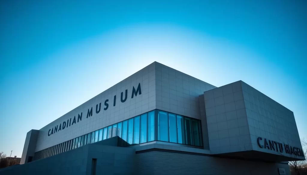 Generate an image of the Canadian Museum for Human Rights building with its unique architectural design.
