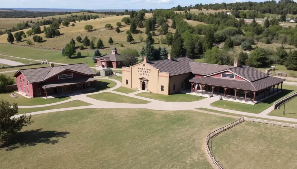 Generate an image of the Fort Robinson History Center, showcasing its historic buildings and museum.