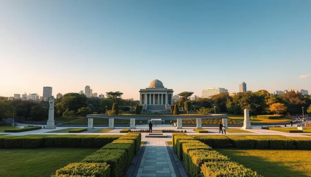 Generate an image of the Hiroshima Peace Memorial Park