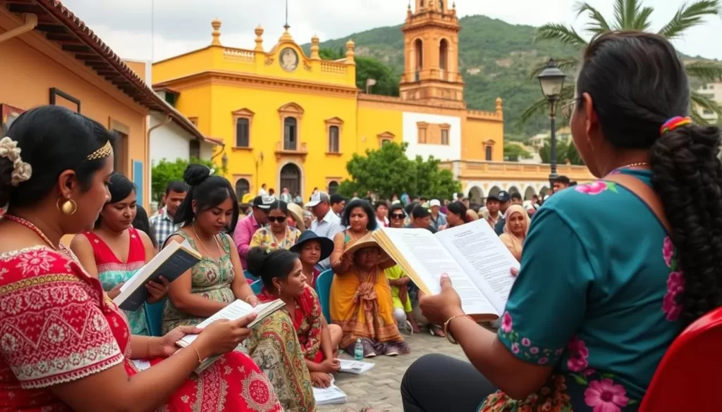 Generate an image of the International Poetry Festival in Granada, Nicaragua